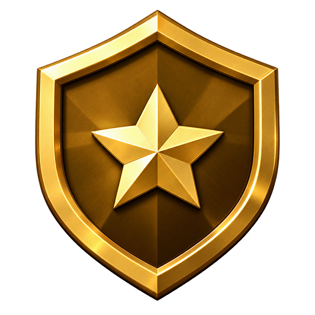 Gold level emblem